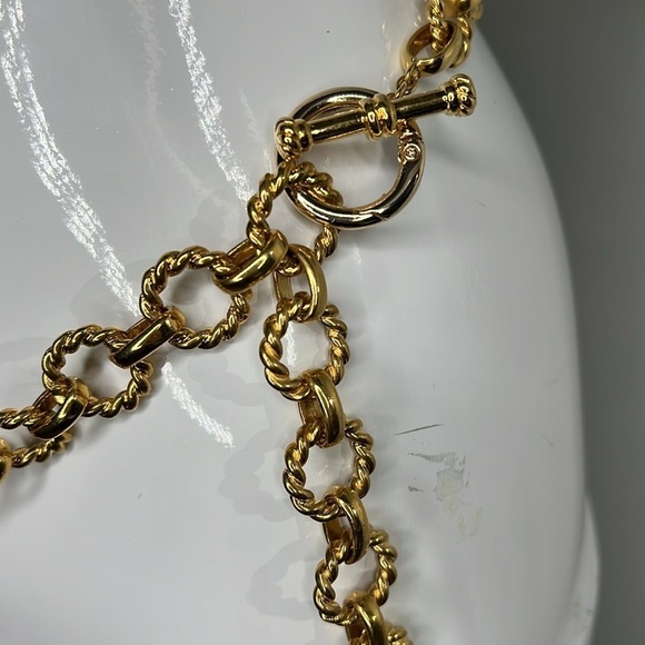 Americana by Sharif Leather Large Link Chain Belt Crossbody Bag - Picture 3 of 15